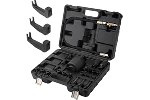 Venussar Extracteur d'injecteur Diesel, Diesel injecteurs pneumatiques, avec 19 pièces Adaptateur, 3 pièces Outils d'extension pour extraire l'injecteur inférieur