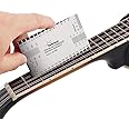 WANGCL Stainless Steel String Action Ruler Guitar Setup Gauge Luthier Measuring Tool with User Guide for Electric, Acoustic Bass Guitars