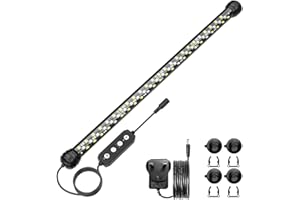 SEAOURA Led Aquarium Light with Timer, Submersible Aquarium Plant Light, Fish Tank Light with Auto On/Off, 3 Lighting Modes, Adjustable Brightness, 9W (38cm)