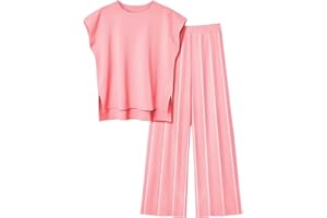 RESIN90S Hosenanzug Damen Zweiteiler Damen 2 Piece Loungewear Set Freizeit Strickpullover Tops Hohe Taille Elastische Taille Hosen Sets Elegant Sleepwear Outfit Elegant Freizeitanzug Hausanzug Outfits