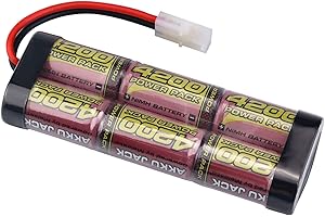 MELASTA 7.2V 4200mAh NiMH Battery Pack Rechargeable NiMH Battery with Tamiya Connector for RC Car RC Truck RC Airplane RC Boat Racing Models