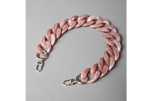 KMERCE Catena per Borsa Rosa scuro, Tracolla per Borsa in Resina, Catena Portatile donna acrilica di Ricambio per borsetta Fai da Te, Borse a Tracolla, Pochette, Catena di telefonia mobile, Lunghezza 45cm