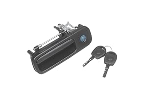 LoreenCar Heckklappengriff 1J6827565A/B für VW Golf III 1H1/IV 1J5, Polo 6N2, Caddy 2K, Lupo 6X1/6E1, Sharan 7M, T5 & Transporter, Außentürgriff mit Schloss, Heckgriff, Türgriff Hinten