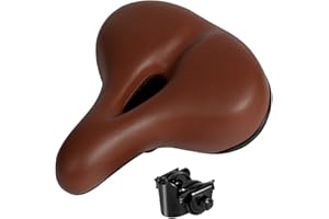 ZHIQIU Bigsized Comfort Bike Seat - Most Comfortable Replacement Bicycle Saddle - Universal Fit for Exercise Bike and Outdoor Bikes - Suspension Wide Soft Padded Bike Saddle