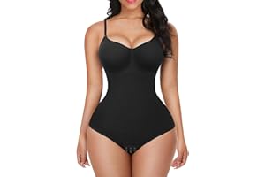 Lnmyic Shapewear Damen Body Damen Bodysuit Effektive Shapewear Damen Bauchweg Stark Taillenmieder Shaping Miederbody, Shapewear für Damen Body Thong Bodysuit Verstellbarer Schultergurt