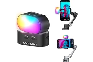 AOCHUAN RGB Magnetisches Aufhelllicht für Gimbal, LED-Videoleuchte mit 3 Helligkeitsstufen und 7 Farbeinstellungen für die Fotografie, tragbares Aufhelllicht für Hohem Zhiyun Feiyu Gimbal Stabilisator