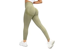 Voqeen Leggings Mujer Leggins Deportivos Push Up Cintura Alta Mallas Deporte Fitness Pantalones de Yoga Elásticos Mayas Deportivas Control de Barriga para Running Training Pilates