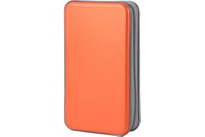 alavisxf xx Range CD, Support de DVD en Plastique Dur de 96 capacités Boîtier de Rangement pour Organisateur de Disque Portable pour Voiture (96 Capacité, Orange)