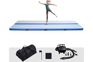 ‎TUXEDO SAILOR Tuxedo sailor Aufblasbare Gymnastikmatte, 10CM Trainingsmatte Tumbling Matte, Airmatte mit Elektrischer Luftpumpe, Turnmatte f¨¹r Cheerleading/Turnhalle/Strand/Fitnessstudio/Heimgebrauch¡­