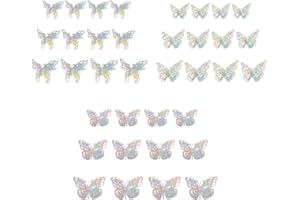 BEYEQCEZ 36 Pezzi Adesivi Murali Farfalle Decalcomanie, 3D Adesivi Murali Farfalle Vuote, Decorazione da Parete Farfalla a Strati Adesivi Rimovibili a Farfalla Decalcomanie Murali Vuote da Parete Fai Da Te