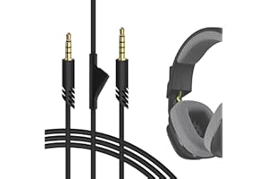 GEEKRIA QuickFit - Cavo audio compatibile con cuffie da gioco Astro A10 Gen 2, A10, A30, A40, A40 tr Cavo stereo di ricambio Aux da 3,5 mm con controllo muto per auricolari, Xbox One, PS4 (6ft /2m)