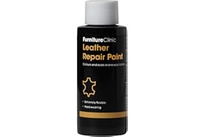 Furniture Clinic Lederreparatur-Farbe & Farbauffrischung | Selbstversiegelnder Lederfarbstoff für schnelle + einfache Ledersanierung | Ledersofas, Autositze, Lederschuhe, Leder (Hellbraun, 50ml)