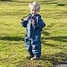 Hippychick Waterproof All-in-One Suit - Navy/Sand, 12-18 Months
