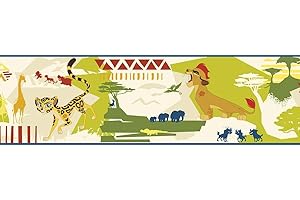 York Wallcoverings Kids III Disney The Lion Guard Bordüre, Grün