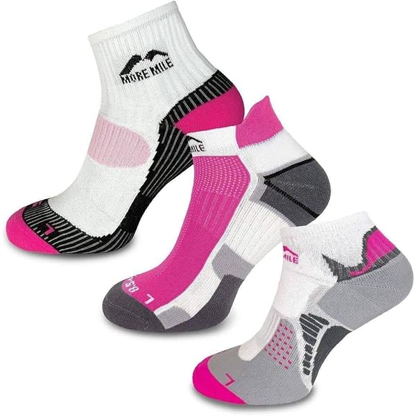 5 Paires Chaussettes Cheville London Lot De 5 Paires De Chaussettes De Course Homme More Mile London - Rembourrées, Cheville, Pour CrossFit Mont