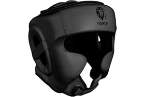 FIGHTR Casco de boxeo MMA con el mejor ajuste para máxima protección | Casco de boxeo para sparring | Tamaño ajustable para boxeo, MMA, Muay Thai, kickboxing y artes marciales