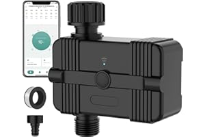 EVARYOO EVARY Bewässerungscomputer, WiFi-Verbindung, APP-Fernbedienung, Kompatibel mit Google und Alexa Sprachassistent, IP65 Wasserdichtes Gartenbewässerungssystem für Garten,Rasen,Hof,etc.
