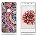 Price comparison product image Fubaoda BQ Aquaris X5 Plus case, [Half of the Mandala Flower] Transparent Silicon TPU Fashion Creative Design Slim Shock Absorbing Girl Gifts Protector for BQ Aquaris X5 Plus