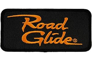 Harley-Davidson 4 in Embroidered Road Glide Emblem Sew-On Patch - Black/Orange