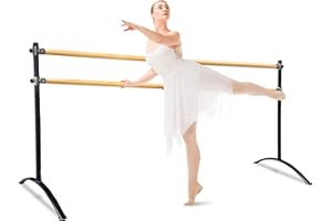 Artan Balance Ballet Barre Portable for Home or Studio, Height Adjustable Bar for Stretch, Pilates, Dance or Active Workouts, Single or Double Bar, Kids and Adults