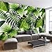 Produktbild Sucsaistat Tapete Wandbild Tapete Große Fresko 3D Modernen Minimalistischen Frischen Regenwald Pflanze Bananenblatt Idylle Wandbild Kulisse Tapete, 200 * 140Cm