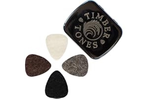 TIMBER TONES Felt Tones FTMT4 - Pack de 4 púas de fieltro para ukelele, multicolor