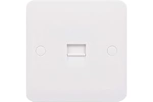 Schneider Electric Lisse White Moulded - Single Telephone Socket, Master, GGBL7061S, White