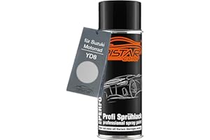 TRISTARcolor Peinture Moto Bombe de peinture pour Suzuki Motorrad YD8 Sonic Silver Metallic Peinture de base aérosol 400 ml