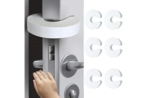 Catelves 6 Stück Klemmschutz für Türen Kinder, Türstopper kinder, Türstopper Baby Schaumstoff, Tür Klemmschutz, Fensterstopper, Türstopper Klinke, Türstopper Tür zum Schutz Kleiner Kinderhände(Weiß)