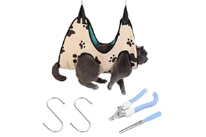 BDSHUNBF Hamak do pielęgnacji psów, wielofunkcyjny hamak dla psów i kotów, pielęgnacja psów, łazienka, pielęgnacja paznokci, obcinacz do paznokci/pilnik