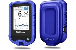 ‎MEDMAX MEDMAX Hülle für Freestyle Libre 3/2 / Libre Reader Blutzuckermessgerät, Leichte stoßfeste Anti-Rutsch Silikon Schutzhülle Cover mit erhabener Abschrägung, Marineblau