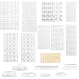 Vicloon Klara självhäftande stötfångarkuddar, 389 st genomskinliga silikondynor mjuka dörrstötfångare självhäftande ljuddämpa