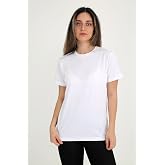 Kadın Regular Fit Basic Tiş&ouml;rt &ndash;%100 Pamuk S&uuml;prem Kumaş, Bisiklet Yaka, D&uuml;z Renk