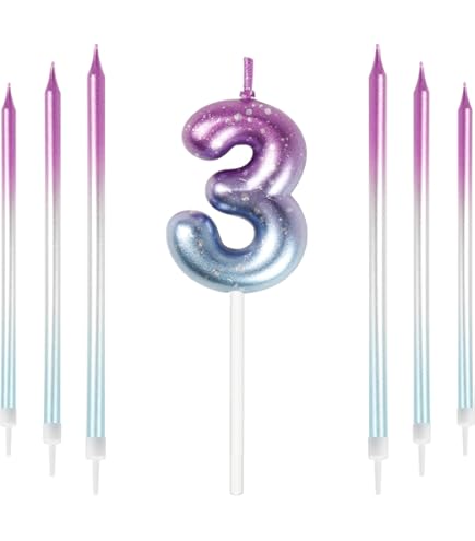 Candela Numero 3 Farfalla Oro Rosa - Per Torte 3° Compleanno - Decorazione Lucida - Foto 3