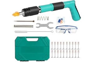 ZHFEIIRU Pistola Manuale Sparachiodi con 20 chiodi tondi, Pistola per Unghie Sparachiodi, Portatile Nail Gun Silenziatore Regolabile Pistola Per Chiodi In Acciaio Pistola Per Chiodi Pistola