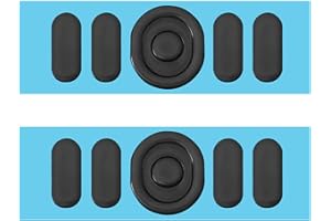 EMAGTECH 2 zestawy, zaokrąglone zakrzywione krawędzie, grubość 0,7 mm, czarne Kompatybilny z Logitech G304/G305 Łyżwy do gier