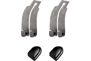 AHMISTOOL 4 ganci doppi per il sedile dell'auto, in pelle, per l'organizzatore del sedile dell'auto, per il supporto della testa, per il sedile dell'auto, per il trasporto dell'auto, colore: grigio