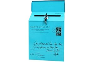 Venus Valink - Buzón de Correo con Cerradura de Hierro, diseño Vintage, para Colgar en la Pared, para Correo Postal, Correo o periódico, Estilo Retro, para Exteriores, Resistente al Agua, pa