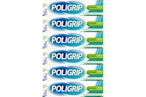 Poligrip Denture Fixative Cream Ultra 40g x 6 Packs by Poligrip