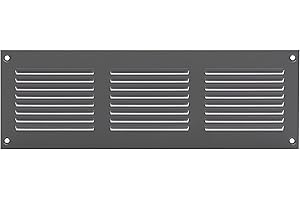 LIRAST 300 x 100 mm metalowa szara kratka wentylacyjna z ochroną przed owadami – kratka do wentylacji – kratka wentylacyjna