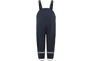 HIKIDS Pantaloni Impermeabili per Unisex Bimba Bimbo PU Pantaloni da Pioggia da Ragazzo Antivento e Impermeabili Abbigliamento