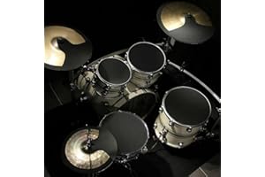EASYBYMALL Silenziatore Batteria Pad Drum Silenziatore Drum Set, Mute Pads Gomma Pad pratica, 14 sordine per batteria, in schiuma di gomma, Portabile, silenzioso, per esercitarsi e suonare la batteria