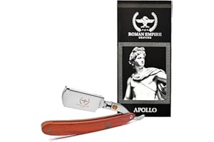 RAZOR BLADES CLUB Rasoio a Mano Libera Apollo di Roman Empire Shaving | Rasoio per Uomo Professionale da Barbiere per Barba, Baffi e Contorni