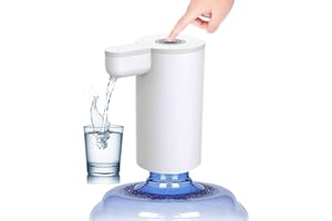 SUPER MUNDO SM Super Mundo Distributeur d'eau Automatique Pompe à Eau Charge USB Robinet pour Bouteilles 5L 8L 15L 20L Blanc (003)