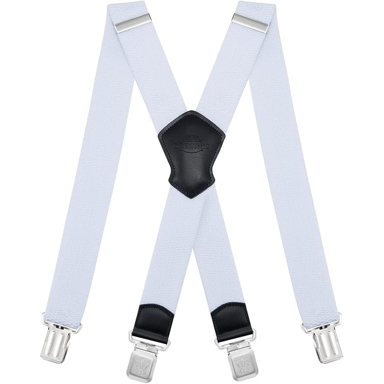 Esime Bretelles Homme Larges Réglable élastique Extra Fort 4 Robuste