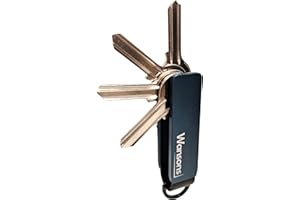 Wansons Metal Key Organiser | Premium Aluminium Compact Pocket Key Holder | Slim & Durable Minimalist Key Ring Organiser | Modern Keychain | Key Case For Up To 6 Keys | Everyday Carry Gift