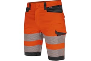 WÜRTH MODYF Shorts Fluo EN 20471 - professionelle Arbeitshose für Herren - Warnschutzhose mit Reißverschluss - in den Größen 40-66 in Gelb und weiteren Farben