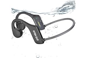 BEARTAIN Bone Conduction Headphones IP68 Waterproof Swimming Headphones Wireless Bluetooth 5.3 earphones Open Ear Sports Headset with MP3 Player for Swiming Underwater, Running, Cycling and Hiking