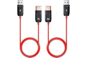 UNIYTRIOX HDMI Wireless, Trasmettitore HDMI Wireless 164FT 50M con Trasmettitore e Ricevitore, HD 1080P Extender HDMI Wireless per Streaming Audio Video Laptop/PC/Fotocamera su HDTV/Proiettore/Monitor/Dongle