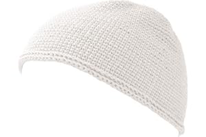 CHARM Kufi Hat-Gorro de algodón para Hombre, Hecho a Mano, 2 tamaños, Islam